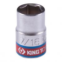 Головка торцевая стандартная шестигранная 3/8", 7/16", дюймовая KING TONY 333514S