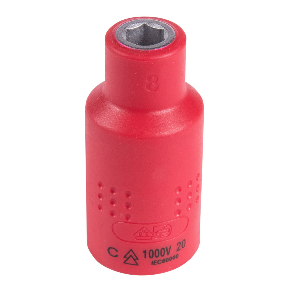 Головка торцевая диэлектрическая шестигранная 1/2", 8 мм KING TONY 4335VE08M