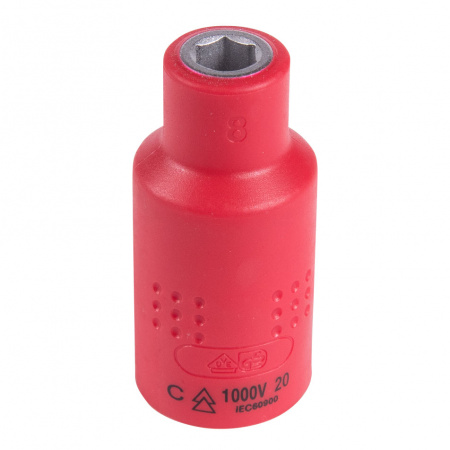 Головка торцевая диэлектрическая шестигранная 1/2", 8 мм KING TONY 4335VE08M