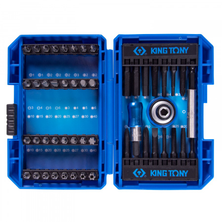 Набор вставок (бит) 1/4", PH, PZ, Hex, Torx, Slotted, 49 предметов KING TONY 1048MR