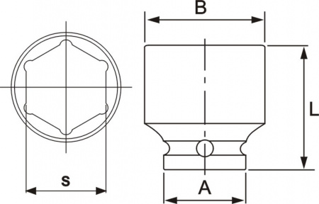 JTC Головка торцевая 1/2" 39мм ударная L=48мм JTC
