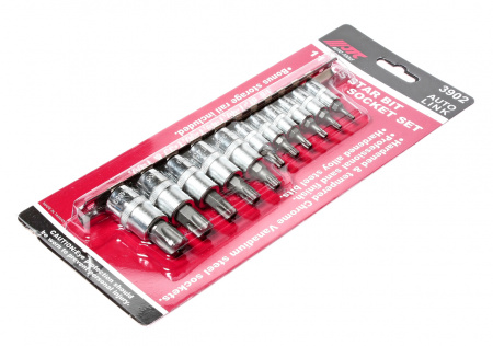 JTC Набор головок торцевых 1/4"-3/8" TORX Т10Н-Т60Н с отверстием 11 предметов JTC