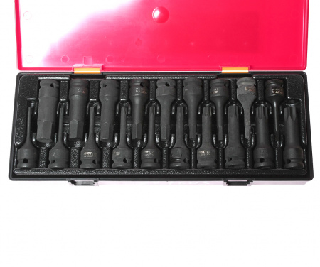 JTC Набор головок торцевых 1/2" TORX,HEX ударных 19 предметов в кейсе JTC