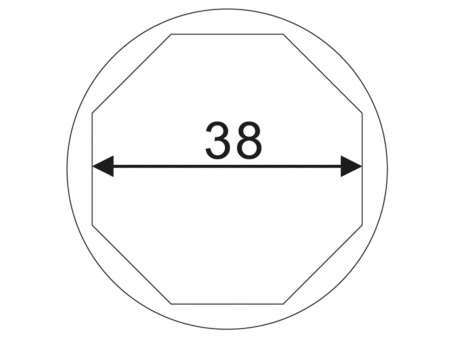 JTC Головка для колпачков инжекторов 1/2" 38мм 8-ми гранная L=100мм (SCANIA) JTC