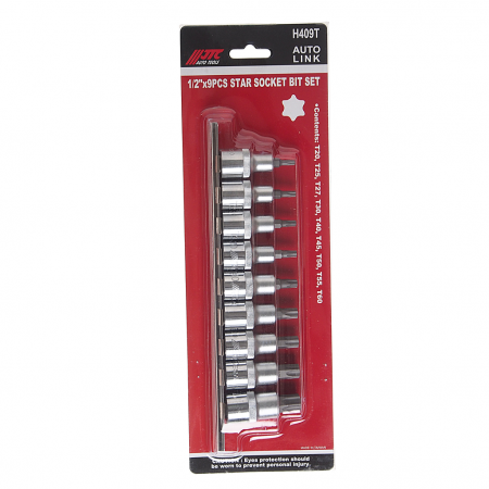 JTC Набор бит-головок 1/2" TORX T20-T60 9 предметов JTC
